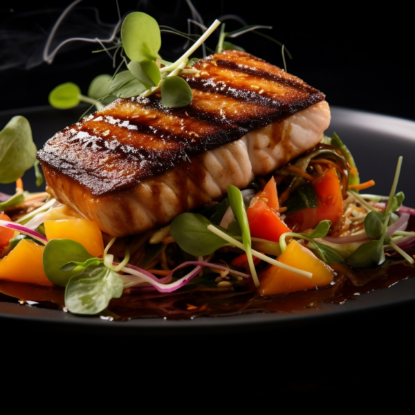 3 oz Blackened Atlantic Salmon Salad